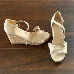 Time and Tru light tan wedges